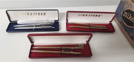 Lot of pen and pencil sets