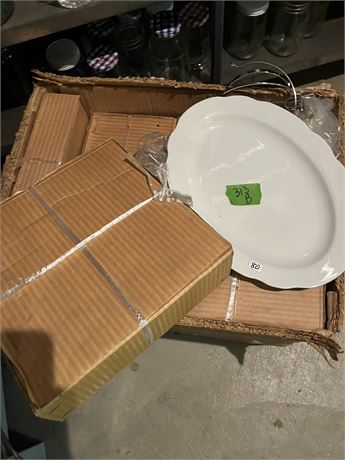 Dish Set, White, packaged