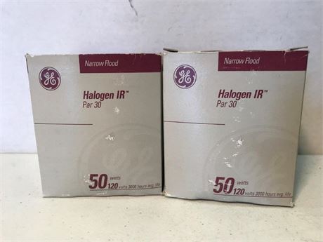 GE Halogen IR 50 Watt Bulbs