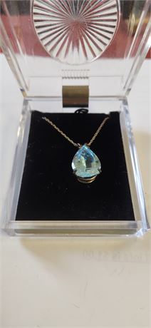 Twenty carat blue topaz necklace