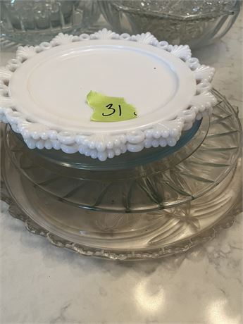 Milk Glass and Glass Plates