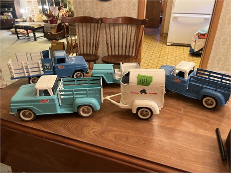 Vintage Tonka Truck with Horse Trailer