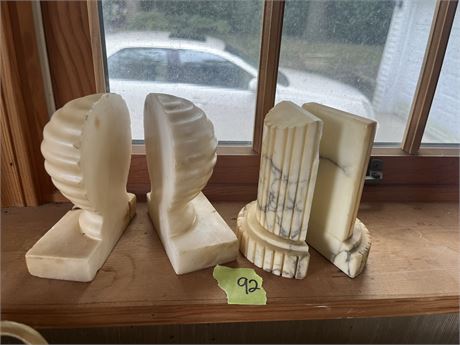Marble Bookends