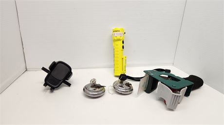 Flashlight & Tape Gun & Locks