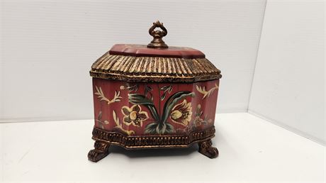 Wooden Treasure Box. Heavy & Pretty