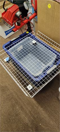 One Metal Drawer On Wheels For Under Bed Storage