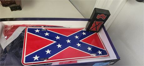 Flat Of Confederate Items