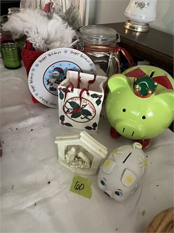 Holiday Decor, Pigs, Nativity, Misc