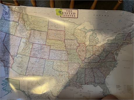 US Map Poster