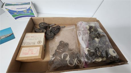 Vintage Drawer Pulls & Wheels & 35 MM Compact Camera