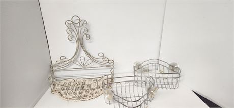 3 Metal Wire Shower Shelves
