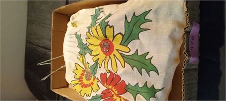Wood Clothes Pins & Bag. Bag Is Damaged