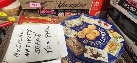 Christmas Tin & Decoration & Vintage Coffee Tin