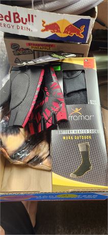 Heated Socks & Riding Gloves & Leopard Print Cape