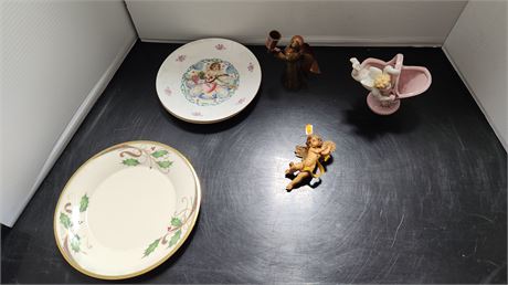 Collectable Plates & Angel Statue
