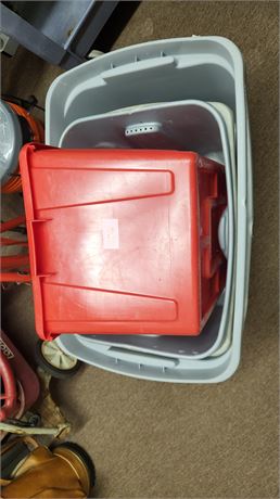 Lot Of Storage Totes. NO LIDS