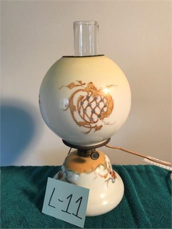 Vintage Glass Globe Lamp