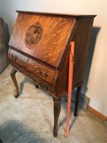 Antique Carved Secretary Desk
