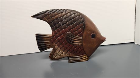Hand Made Heavy Unique Wood Fish