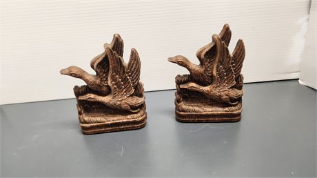 Pair Of Flying Mallard Book Ends