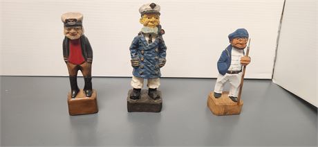 Lot Of Collectable Fisherman Statues