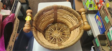 Nice Wood Basket With Handles