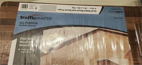 Traffic Masters Dual Sided Wood & Stone Foam Tiles.