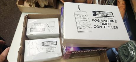 Fog Machine Remote & LED Water Ripple Lighting Effect & Misc.UNTESTED