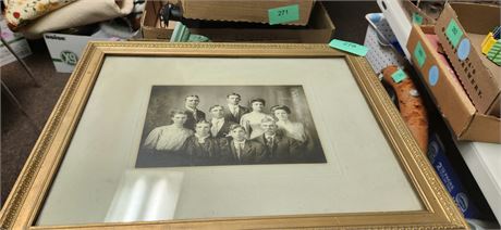 Wood Framed Vintage Family Picture