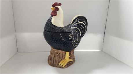 Vintage Sakura Rooster Cookie Jar. 13 1/2 Inches Tall