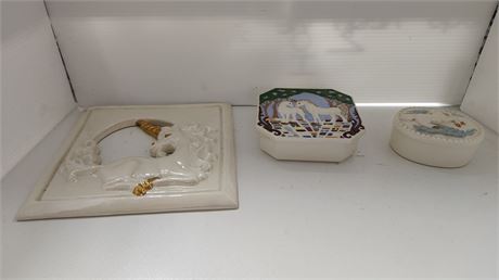 Lot Of Unicorn Decorative Items