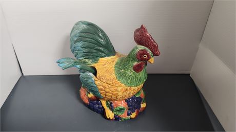 Vintage Rooster Soup Tureen With Ladle