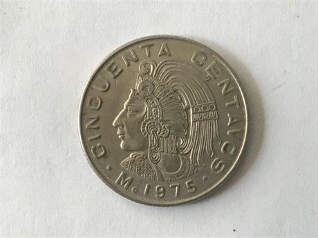 1975 Mexico 50 Centavos