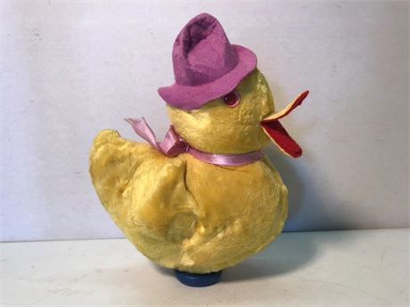 Vintage Musical Yellow Duck Plush