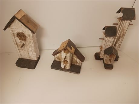 3 Decorative Bird Houses