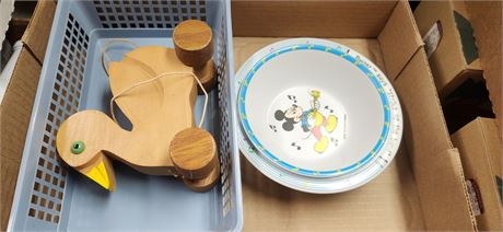 Wood Duck & mickey Mouse Bowl