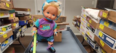 Vintage Mattel Rollerblade Dude Doll With Instructions & accessories