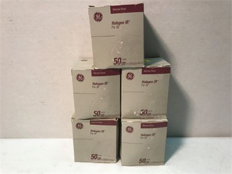 5 GE 50w Halogen IR Bulbs