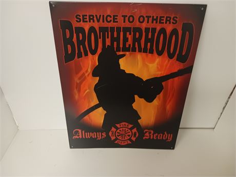 Service To Others Brotherhood Metal Sign