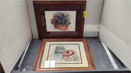 2 Wood Framed Pictures