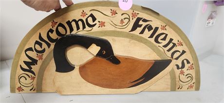 Wood Welcome Sign