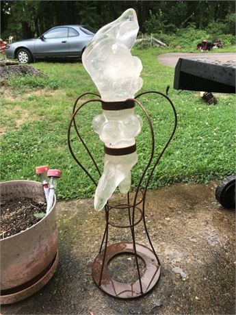Sculpture(Looks Like Ice), Metal Base
