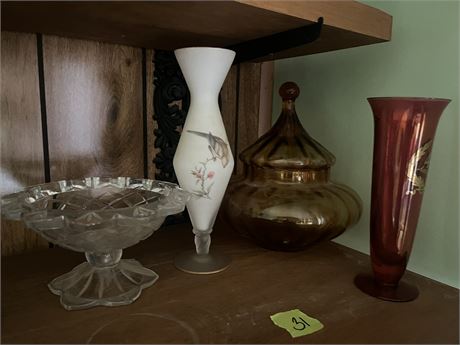 Vases, Glass Dishes