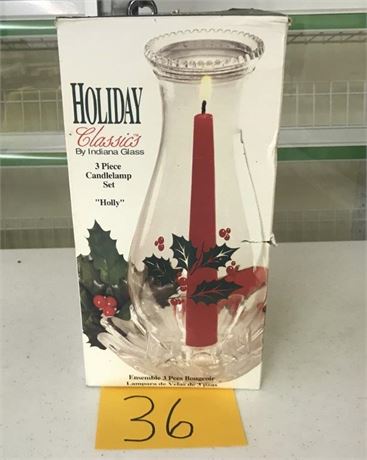 Holiday Classics by Indiana Glass Candlelamp