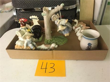 Flat of Misc. Figurines & Porcelain
