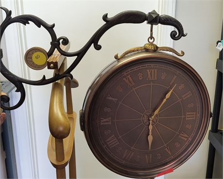 Bombay Large Heavy Battery Operated  Clock With Wall Hanging Mount