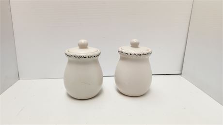 2 Decorative Storage Containers