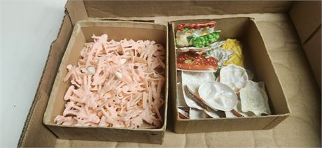 Vintage Play Food & Little Plastic Toys