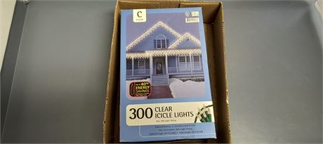 300 Clear Icicle Lights
