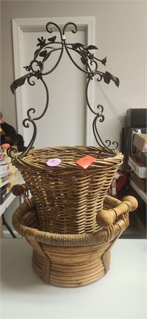 2 Large Wicker Baskets.